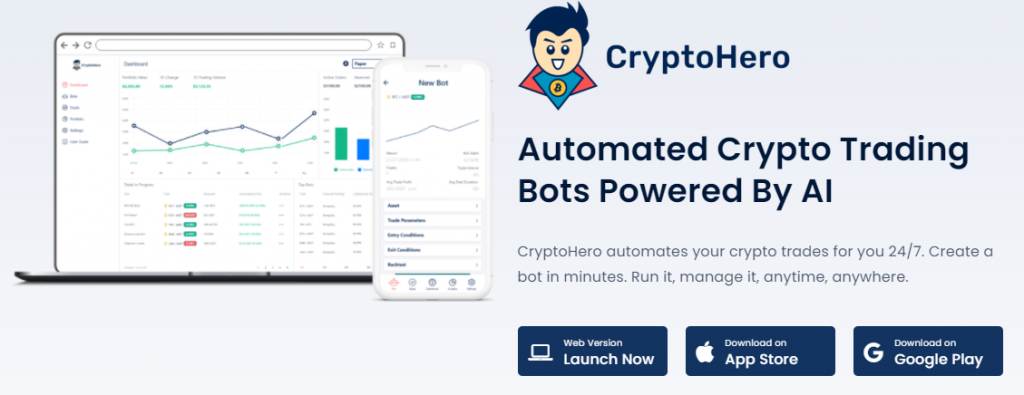 Cyptohero Cryptocurrency Trading Bots 2022